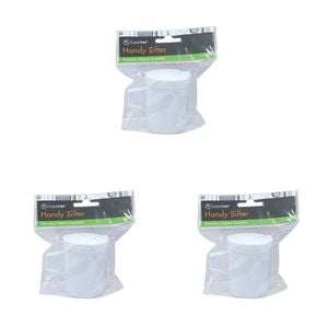 3PK Topchef Handy Flour Sifter Kitchen Baking Utensil 7x8.5cm White