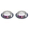 2x Paws & Claws Anti-Skid 2L Stainless Steel Pet Bowl - Blue