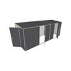 Build-a-Shed 1.5 x 5.2 x 2m Dual Single Hinged Side Door Skillion Shed - Grey