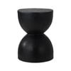 Oikiture Side Table Coffee Bedside End Stool Magnesium Cement Black