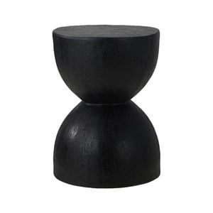 Oikiture Side Table Coffee Bedside End Stool Magnesium Cement Black