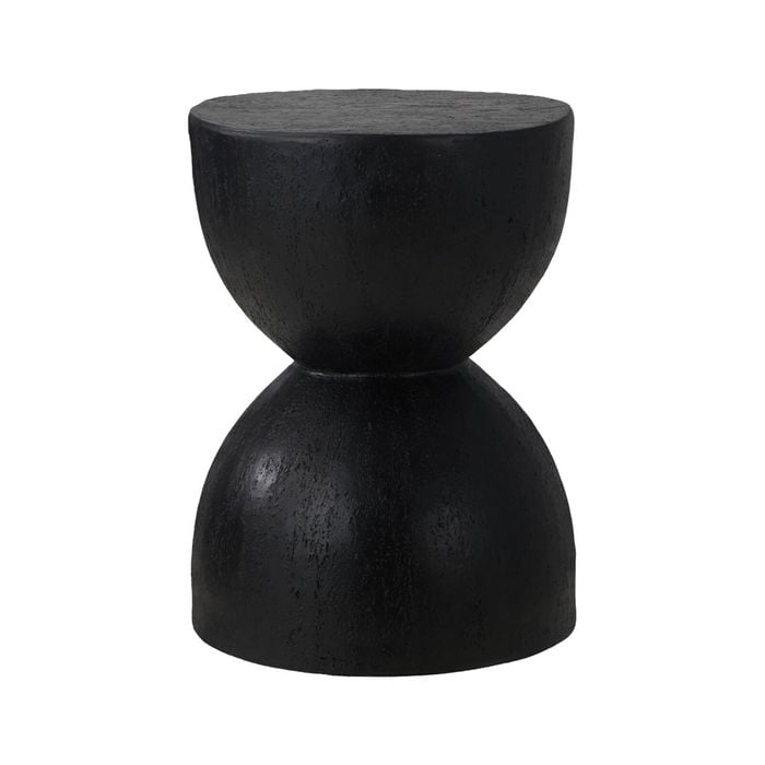 Oikiture Side Table Coffee Bedside End Stool Magnesium Cement Black
