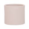 18 x 16cm Cream Cylinder Linear Ceramic Pot