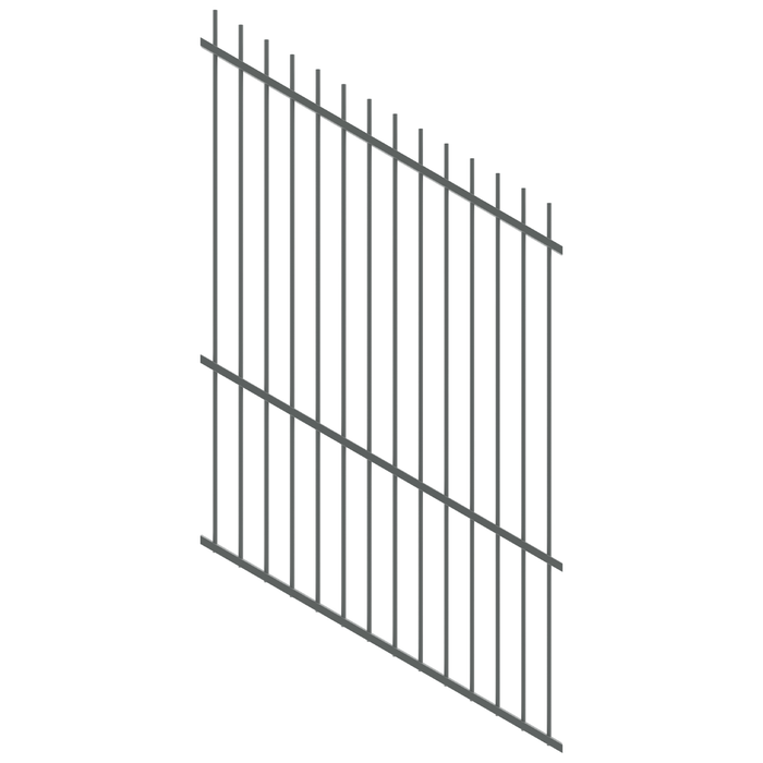 ProtectorAl 0350-1200W x 1800H Monument Picket Top Pool Fence Panel Raked 16-30º