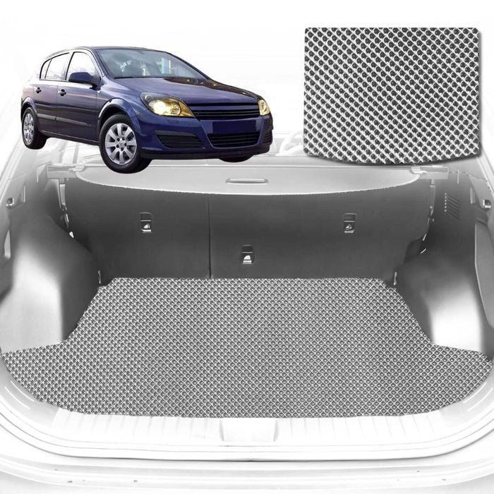 6D Diamond Car Boot Mat for Holden Astra (AH)2004-2009-Wagon-Cargo Mat-Grey-Outback GT