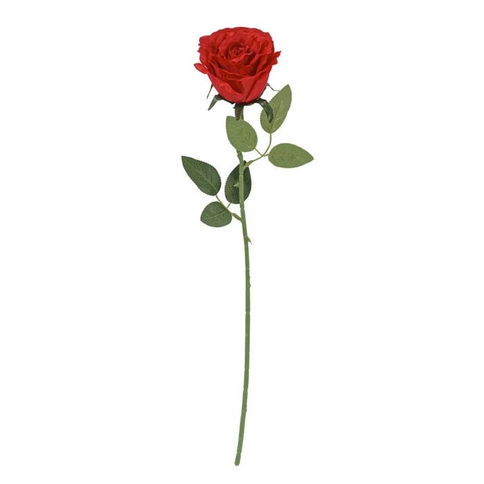 50cm Red Open Rose Artificial Flower