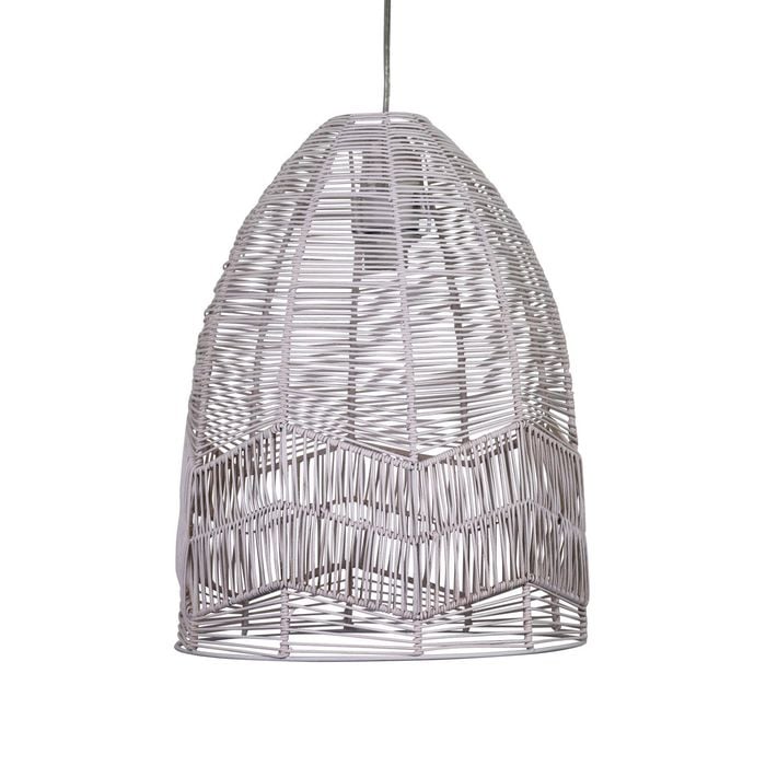Oriel Lighting Serang Cane Pendant Light Shade Only White 35cm