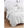 The Lighthouse Washed Cotton Quilt Duvet Cover Bedding Set Double Bed White