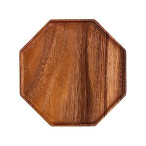 SOGA 20cm Octagon Wooden Acacia Board