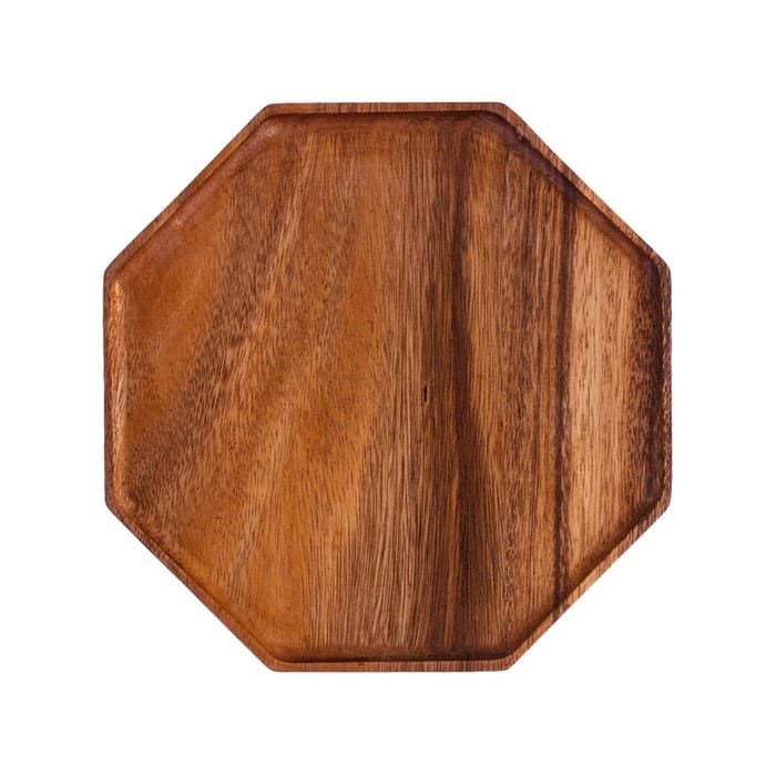 SOGA 20cm Octagon Wooden Acacia Board