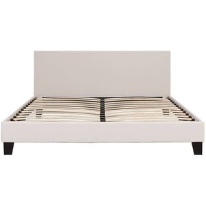 Monica PU Leather Queen Bed Frame - White