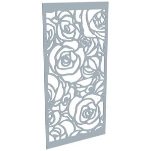 ProtectorAl 300-1200 x 1201-2400mm Silver Matt/Gloss White Roses Unframed Composite Deco Panel