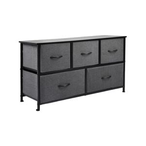 Levede 5 Chest of Drawers Storage Cabinet Dark Grey