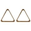 2PK Formula Sports 15-Ball Rack Wooden Triangle Billiards/Pool - Brown