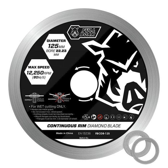 Full Boar 125mm Continuous Rim Diamond Blade