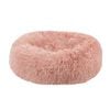 Plush Donut Faux Fur Calming Pet Nest - Salmon Pink - M