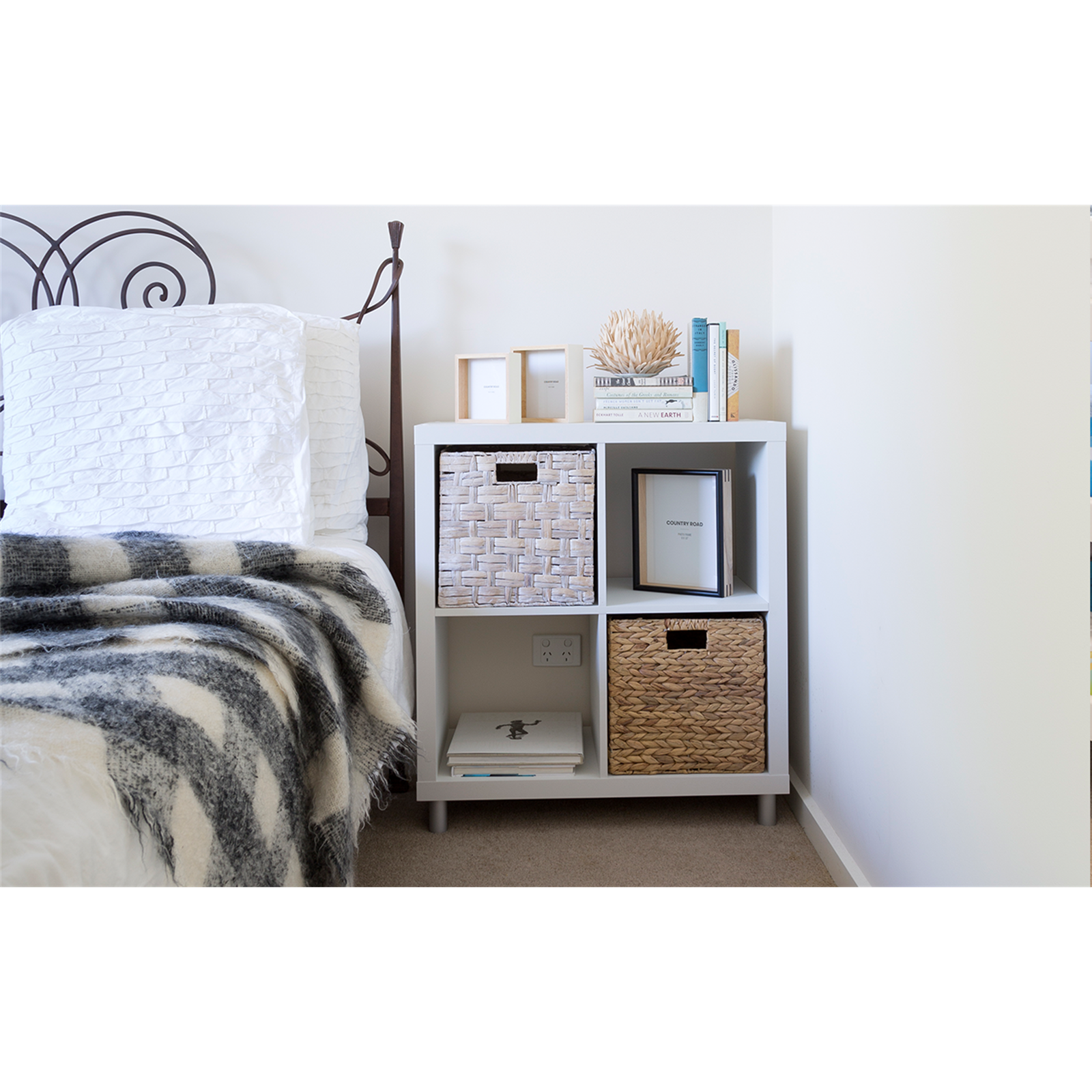 Bedside Tables Drawers Storage Cabinet Shelf Side End Table Oak thumbnail 2