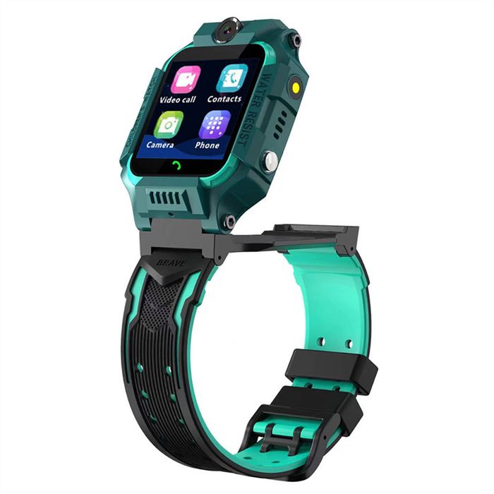 Catzon Q19 Kids Smart Watch 4G Network Rotating Dual Camera GPS Tracker SOS Call-Green