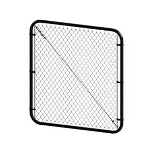 PEAK Chain Link Fencing 1200mm Black Steel Adjustable Gate