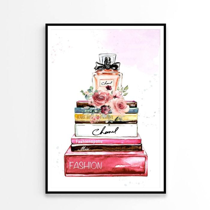 Orange Perfume On Book set  Print 100% Australian Made 90x120cm  (Poster)