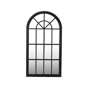 Oikiture Arched Window Mirror Black 130x70cm