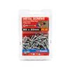 Zenith 8G x 20mm Galvanised Countersunk Ribbed Head Metal Screws - 100 Pack