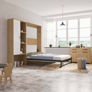 EzSpace Queen NOBU Vertical Wallbed with Cabinet
