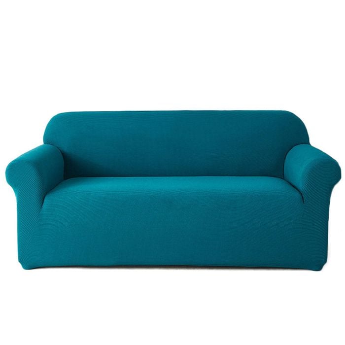 Catzon 1 Seater Stretch Sofa Cover Couch Cover Washable Jacquard Fabric-Green(S)