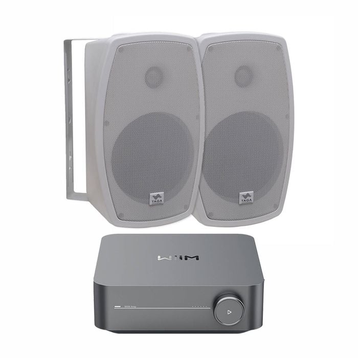 WiiM Streaming Amplifier w/ Outdoor Deck/Porch Speakers