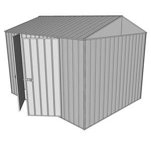 Build-a-Shed 2.3 x 3.0 x 2.3m Gable Double Hinged Side Doors Shed - Zinc
