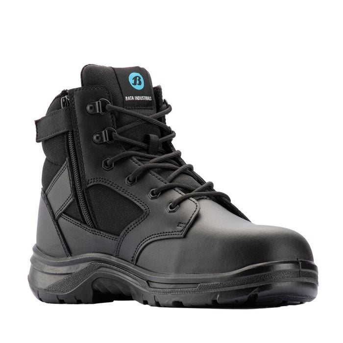 Bata Industrials Men's Black Bobcat Zip Side Safety Boot UK Size 5