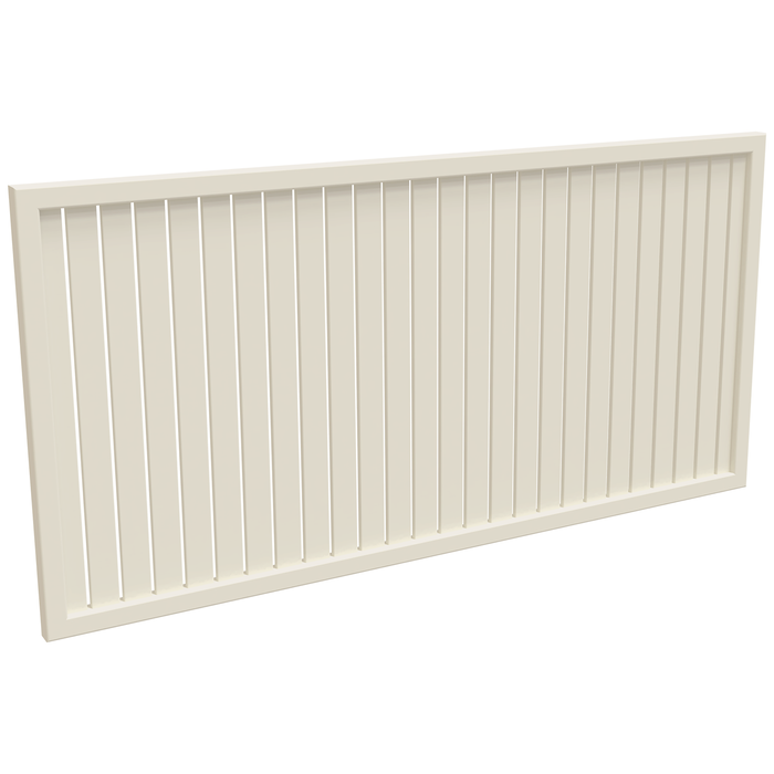 ProtectorAl 1001 - 2000 x 300 - 1000mm Surfmist Vertical 9mm Gap Aluminium Welded Slat Panel