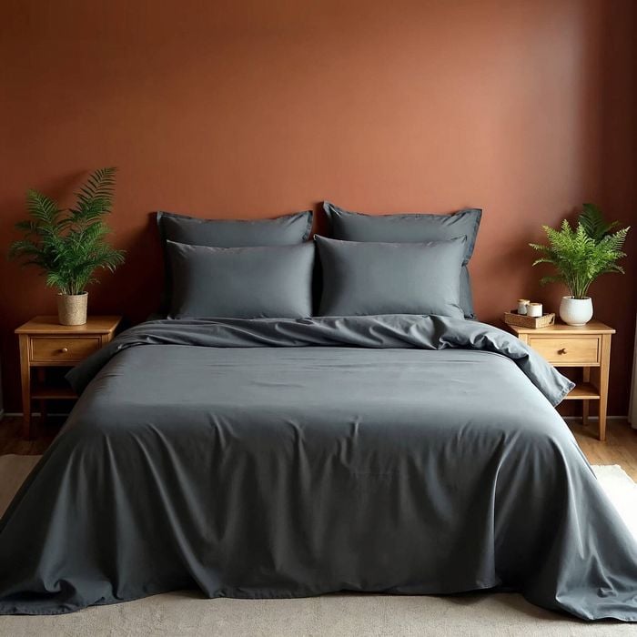 Royal Comfort Bamboo Blended Sheet & Pillowcase Set 1000TC Ultra Soft King Charcoal