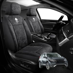 Australian Goose Edition Front Seat Covers for Honda CR-V 2017 - 2022 (RW) - Suede, Universal Fit - Black