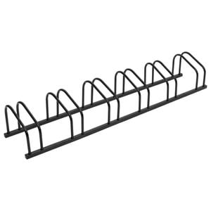 vidaXL Bike Rack Floor Bicycle Storage Rack Stand for 6 Bikes Black Steel