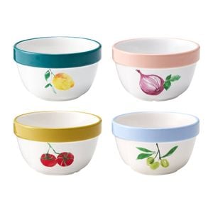 Porto Valentina Set Of 4 Mixing Bowls 12x7cm