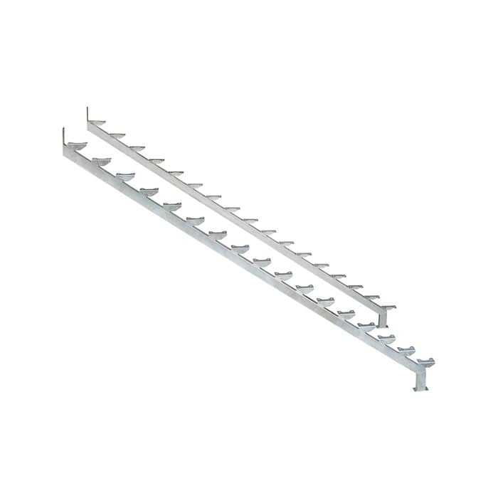 Galintel 17 Tread Galvanised Steel Dual Stair Stringer - 2 Pack