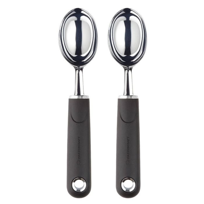 2PK MasterCraft Soft-Grip Stainless Steel Ice Cream Scoop