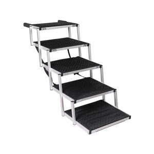 PaWz 5 Steps Dog Ramp Adjustable Folding Portable Aluminium