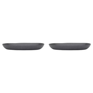 2PK Ecology Ottawa Stoneware Shallow Oval Bowl Tableware 36x21cm - Stone