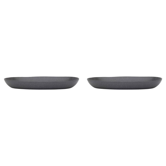 2PK Ecology Ottawa Stoneware Shallow Oval Bowl Tableware 36x21cm - Stone