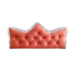SOGA 90cm Crown Pillow Tufted Pink Headboard Cushion for Bed