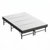 Giselle Queen Folding Bed with Mattress 4 Fold Metal Frame Guest Bed Bamboo Cover