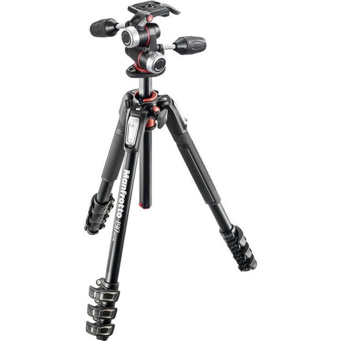 Manfrotto MK190XPro4-3W Tripod Kit with XPRO-4 3 Way Head
