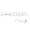 Arlec 6 Outlet Surge Protected Powerboard With PD20W Rapid Charging USBs