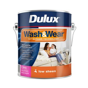 Dulux 2L Extra Bright Low Sheen Wash&Wear Interior Paint