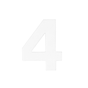 Sandleford 50mm Mode White Self Adhesive Number 4