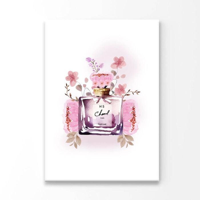 Perfume With Pink Flowers with Flowers  Print 100% Australian Made 90 x 120cm  (Acrylic)