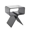 Miuz Acrylic Bedside Table - Modern Transparent Nightstand, Waterproof & Compact
