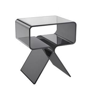 Miuz Acrylic Bedside Table - Modern Transparent Nightstand, Waterproof & Compact